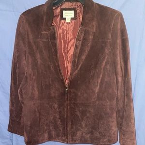 St John’s Bay Suede Leather Washable Jacket